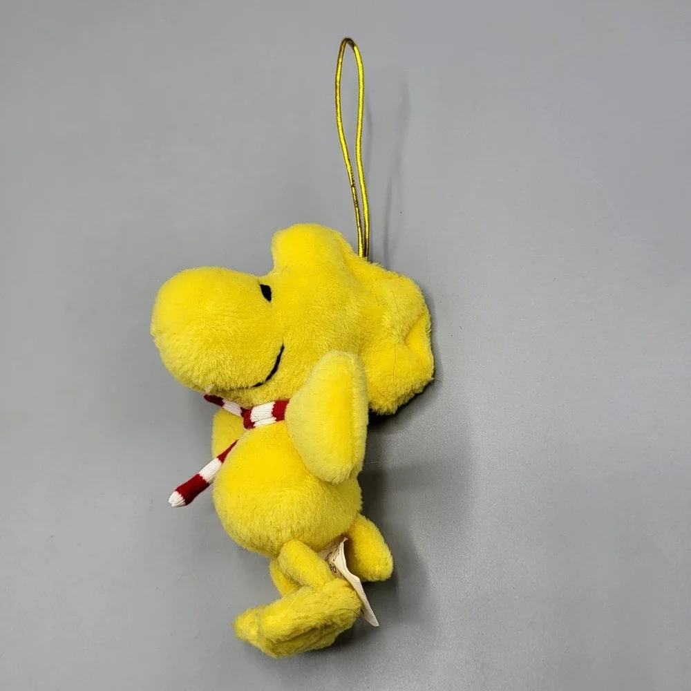 Kurt Adler Woodstock Plush Stuffed Ornament Peanuts Small Striped Scarf Yellow